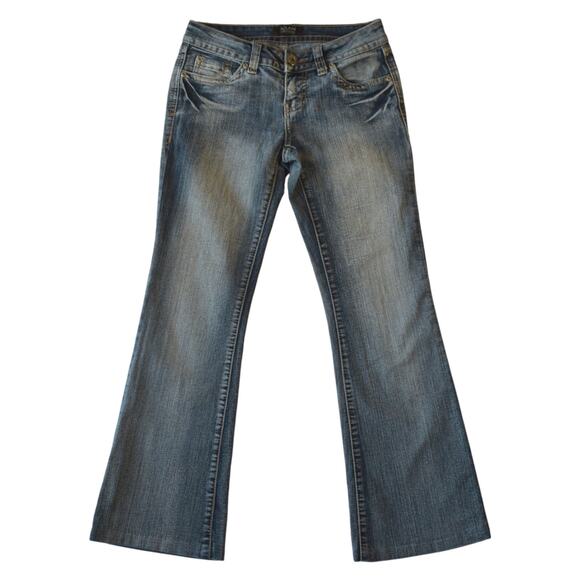 Y2K Milan Low Rise Flared Leg Jeans Stonewashed – Size 0 - Picture 1 of 4